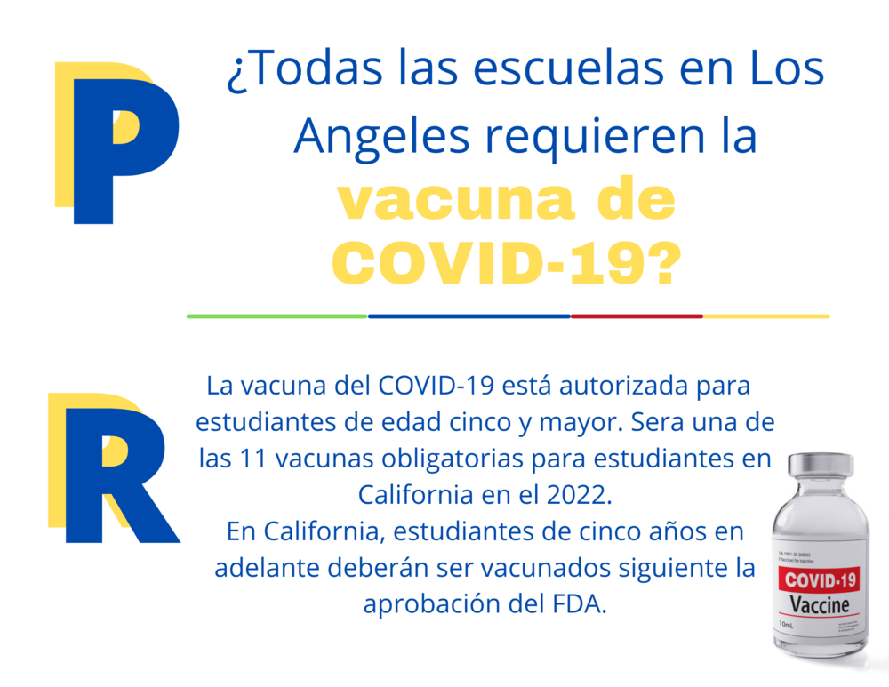 Covid 19 vaccination requirement spanish