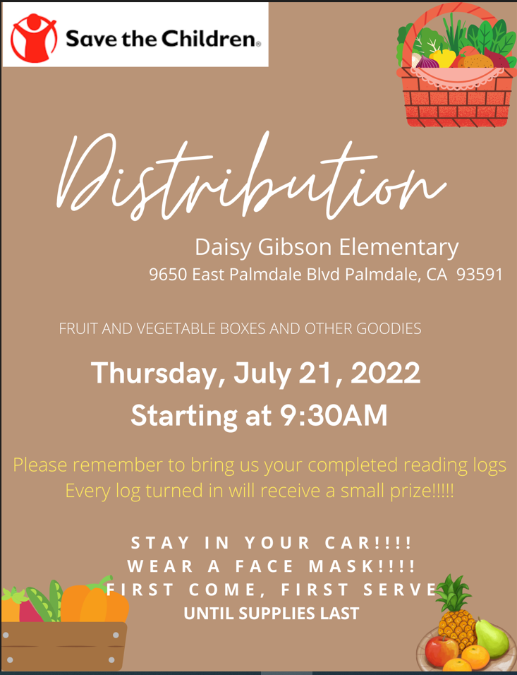 Save the Children Distribution July 21, 2022 Gibson 