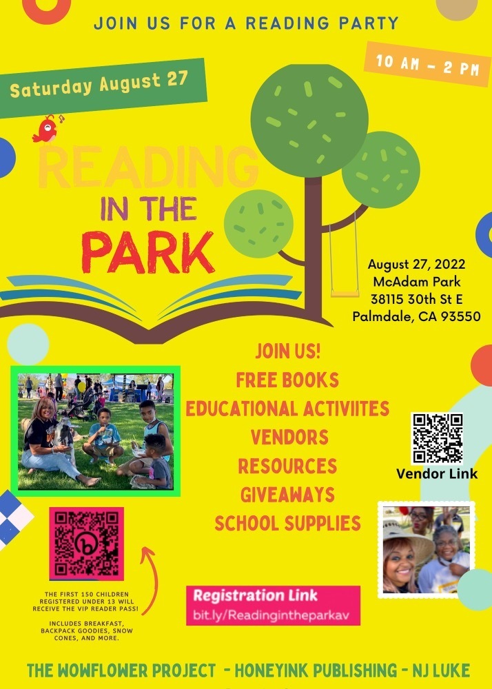 Reading in the park flyer