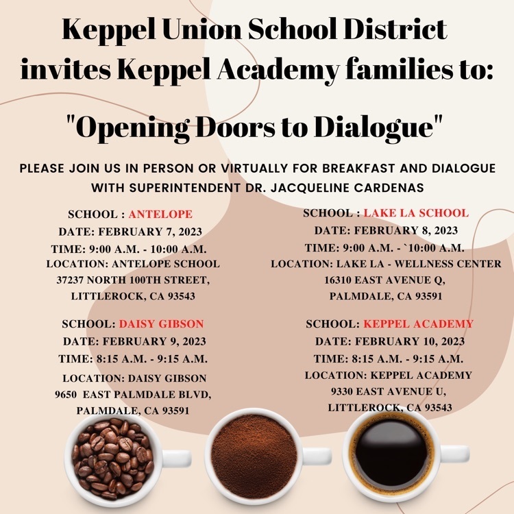 Breakfast with Superintendent flyer-English