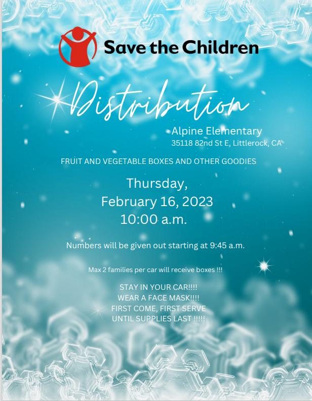 Save the Children Distribution  2-16 