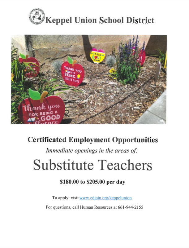KUSD Certificated Employment Opportunities Keppel Union School District
